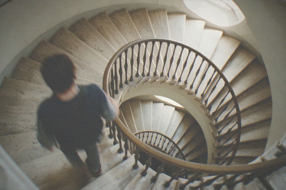 Spiral staircase and gallery inside the Vatican Museums